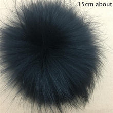 Load image into Gallery viewer, Big Size 15cm DIY Real Fox Fur Pompoms Raccoon Fur Pom Poms Balls Natural Fur Pompon For Hats Bags Shoes Scarves Accessories