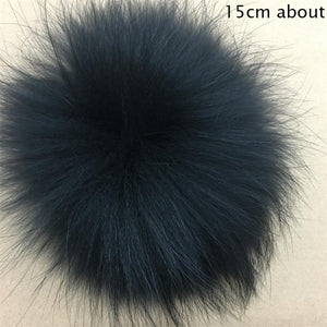 Big Size 15cm DIY Real Fox Fur Pompoms Raccoon Fur Pom Poms Balls Natural Fur Pompon For Hats Bags Shoes Scarves Accessories