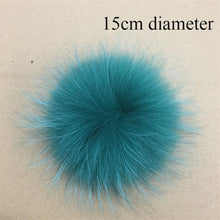 Load image into Gallery viewer, Big Size 15cm DIY Real Fox Fur Pompoms Raccoon Fur Pom Poms Balls Natural Fur Pompon For Hats Bags Shoes Scarves Accessories