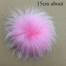 Load image into Gallery viewer, Big Size 15cm DIY Real Fox Fur Pompoms Raccoon Fur Pom Poms Balls Natural Fur Pompon For Hats Bags Shoes Scarves Accessories