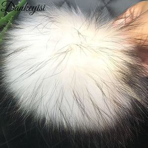 Big Size 15cm DIY Real Fox Fur Pompoms Raccoon Fur Pom Poms Balls Natural Fur Pompon For Hats Bags Shoes Scarves Accessories