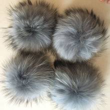 Load image into Gallery viewer, Big Size 15cm DIY Real Fox Fur Pompoms Raccoon Fur Pom Poms Balls Natural Fur Pompon For Hats Bags Shoes Scarves Accessories