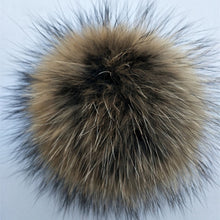 Load image into Gallery viewer, Big Size 15cm DIY Real Fox Fur Pompoms Raccoon Fur Pom Poms Balls Natural Fur Pompon For Hats Bags Shoes Scarves Accessories