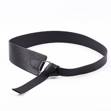 Load image into Gallery viewer, New Black Wide Corset leather Belt Female Tie Obi Waistband thin brown Bow leisure Belts for Women Wedding Dress Waistband lady