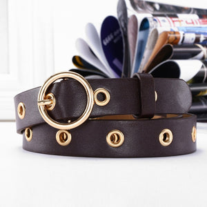 JIFANPAUL New sweetheart buckle with adjustable ladies luxury brand cute Heart-shaped thin belt high quality punk fashion belts