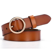 Load image into Gallery viewer, NO.ONEPAUL women belt Genuine Leather New Punk style fashion Pin Buckle jeans Decorative Belt Chain luxury brand belts for women
