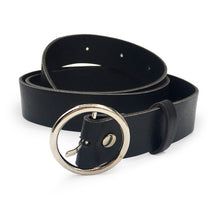 Load image into Gallery viewer, Women leather belt Newest Round buckle belts female leisure jeans wild without pin metal buckle Women strap belt